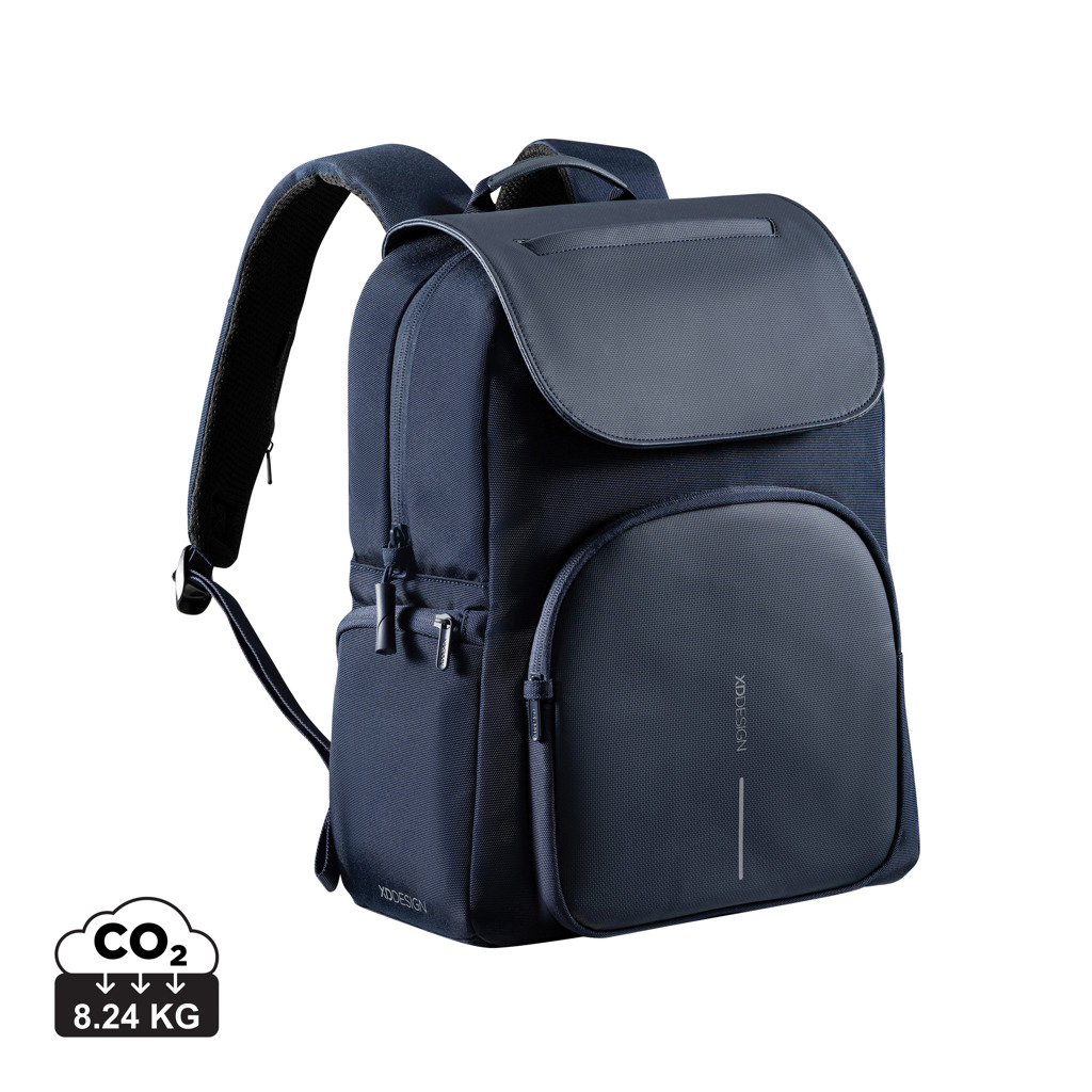 Sac à dos antivol personnalisable ordinateur 16" bleu marine et noir
